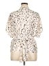 Chelsea28 100% Polyester Animal Print Ivory Short Sleeve Blouse Size XL - photo 2