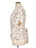 Chelsea28 100% Polyester Animal Print Ivory Short Sleeve Blouse Size XL - photo 5