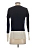 Pink Pineapple 100% Cashmere Color Block Blue Cashmere Pullover Sweater Size S - photo 2