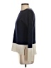 Pink Pineapple 100% Cashmere Color Block Blue Cashmere Pullover Sweater Size S - photo 5