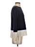 Pink Pineapple 100% Cashmere Color Block Blue Cashmere Pullover Sweater Size S - photo 4