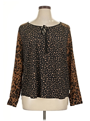 Black Rainn Long Sleeve Blouse (view 1)