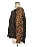 Black Rainn 100% Polyester Animal Print Brown Long Sleeve Blouse Size XL - photo 5