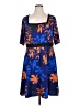 Isabel + Alice Print Blue Casual Dress Size 1X - photo 1
