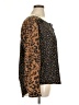 Black Rainn 100% Polyester Animal Print Brown Long Sleeve Blouse Size XL - photo 4
