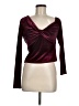 Elodie Burgundy Long Sleeve Top Size M - photo 1