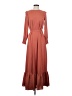 Unbranded 100% Polyester Pink Brown Casual Dress Size XS - photo 1