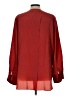 BCBGMAXAZRIA 100% Silk Red Long Sleeve Silk Top Size L - photo 2