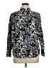 Chaps 100% Cotton Paisley Black Long Sleeve Blouse Size 1X - photo 1