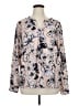 dalia Print Ivory Long Sleeve Blouse Size XL - photo 1