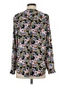 Maison Jules 100% Polyester Floral Blue Long Sleeve Blouse Size S - photo 2