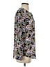 Maison Jules 100% Polyester Floral Blue Long Sleeve Blouse Size S - photo 4