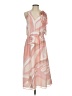 W by Worth 100% Polyester Print Pink Casual Dress Size 4 - photo 1