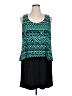 Espresso Graphic Teal Casual Dress Size 1X - photo 1