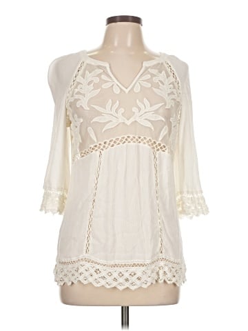 Pale Sky 3/4 Sleeve Blouse (view 1)