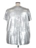 Roaman's Metallic Silver Short Sleeve Top Size 22 (1X) - photo 2