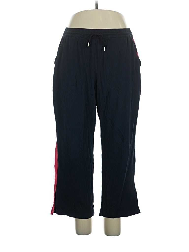 Pre-owned Lands' End Track Pants In Black