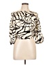 Unbranded Animal Print Ivory 3/4 Sleeve Blouse Size L (estimated) - photo 1