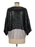 Tempo Paris Silver 3/4 Sleeve Blouse Size M - photo 2
