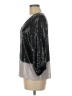 Tempo Paris Silver 3/4 Sleeve Blouse Size M - photo 5