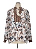 dip 100% Polyester Ivory Long Sleeve Blouse Size XL - photo 1