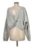 MIOU MUSE Solid Gray Pullover Sweater Size M - photo 2
