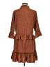 Unbranded 100% Polyester Polka Dots Brown Casual Dress Size M - photo 2