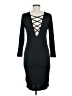Unbranded Solid Black Casual Dress Size M - photo 2