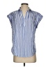 H&M Stripes Blue Short Sleeve Blouse Size XS - photo 1