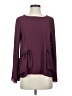 Maison Jules 100% Polyester Burgundy Long Sleeve Blouse Size S - photo 1