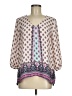 Eyeshadow 100% Polyester Ivory 3/4 Sleeve Blouse Size M - photo 1