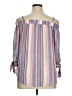Iz Byer 100% Polyester Blue 3/4 Sleeve Blouse Size XL - photo 2