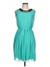 Opullence 100% Polyester Solid Teal Cocktail Dress Size L - photo 1