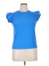On 34th Blue Short Sleeve Top Size 0X - photo 1