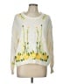 Tiny 100% Cotton Floral Ivory Pullover Sweater Size L - photo 1