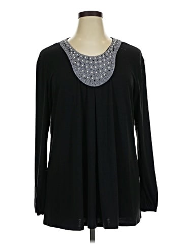 Midnight Velvet Long Sleeve Blouse (view 1)