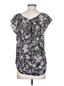 Lauren Conrad 100% Polyester Gray Short Sleeve Blouse Size S - photo 2