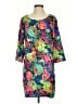 HD in Paris 100% Polyester Print Blue Casual Dress Size S - photo 1