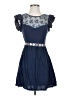 Moon Collection 100% Rayon Argyle Blue Cocktail Dress Size S - photo 1