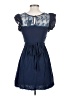 Moon Collection 100% Rayon Argyle Blue Cocktail Dress Size S - photo 2
