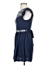 Moon Collection 100% Rayon Argyle Blue Cocktail Dress Size S - photo 5