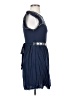 Moon Collection 100% Rayon Argyle Blue Cocktail Dress Size S - photo 4