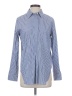 Theory Stripes Blue Long Sleeve Button-Down Shirt Size 00 - photo 1
