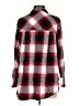 Zara TRF Plaid Red Long Sleeve Button-Down Shirt Size S - photo 2