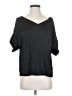 Naked Zebra 100% Polyester Black Short Sleeve Blouse Size S - photo 1
