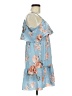 Unbranded 100% Polyester Floral Blue Casual Dress Size M - photo 4