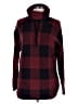 Adrienne Vittadini Plaid Burgundy Pullover Sweater Size M - photo 1