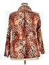 Elementz Animal Print Orange Long Sleeve Blouse Size 2X - photo 2