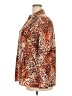 Elementz Animal Print Orange Long Sleeve Blouse Size 2X - photo 5