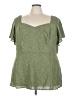 Torrid Green Short Sleeve Blouse Size 5X Plus (5) - photo 1